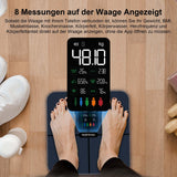 1 x RAW Customer Returns Body fat scale, personal scale, scale for people with body fat and muscle mass 15 body data body scale with body fat analysis, digital personal scale test winner, smart scale with APP, large display - RRP €55.99