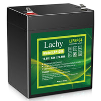 1 x RAW Customer Returns Lachy 12V 6Ah LiFePO4 Lithium Battery 2000 Maintenance Free Rechargeable Deep Cycle Battery with Built-in BMS for Power Wheel, Kids Scooter, Fish Finder, Lawn Mower, Lighting and More - RRP €29.99