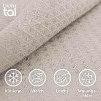 1 x RAW Customer Returns Blumtal cooling blanket 150x200 cm - summer blanket bamboo - OEKO-TEX certified cooling blanket as sofa blanket summer travel blanket - cooling blanket bed - self-cooling blanket - duvet summer cooling - taupe - RRP €24.99