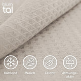 1 x RAW Customer Returns Blumtal cooling blanket 150x200 cm - summer blanket bamboo - Oeko-TEX certified cooling blanket as sofa blanket summer travel blanket - cooling blanket bed - self-cooling blanket - duvet summer cooling - taupe - RRP €25.2