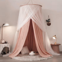 1 x RAW Customer Returns Anmas Power Bed Canopy for Girls Double Layer Dome Mosquito Net Princess Canopy for Girls Bedroom Decoration Reading Nook - RRP €55.46