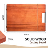 9 x Brand New Solid Wood Cutting Boards for Kitchen, Premium Wooden Cutting Board with Hanging Hole, Kitchen Cutting Board Made of Sustainable Mahogany Wood 33 x 23 x 2 cm - RRP €183.6