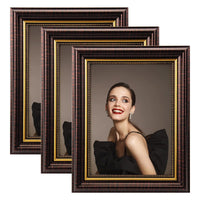 12 x Brand New PHILORN Photo Frames 10X15 CM Retro Style Wall and Tabletop Frames Set of 3 Solid Landscape Portrait Photo Frame with Transparent Glass DIY Home Decor - RRP €273.6