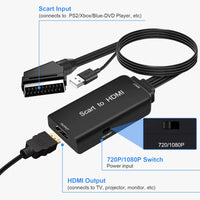 1 x RAW Customer Returns TLsiwio Scart to HDMI Cable Adapter with HDMI and Scart Cable, Scart HDMI Converter Supports HDMI 720p 1080p Output for HDTV Blu-ray DVD Sky VHS PS3 - RRP €19.8