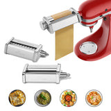 1 x RAW Customer Returns Pasta attachment for KitchenAid stand mixer with cleaning brush, including pasta sheet roller, spaghetti cutter and fettuccini cutter Pasta machine for Kitchenaid pasta attachment accessories from Gvode - RRP €129.99