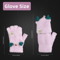 1 x Brand New mciskin Fingerless Gloves for Women, Fingerless Gloves with Lid Convertible Mittens, Winter Gloves Half Finger Gloves Convertible Mittens for Adults, Teens, Elk Fingerless Gloves - RRP €24.0