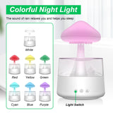 1 x RAW Customer Returns Rain Cloud Humidifier, 450 ml, Humidity Humidifiers with 3 Modes and 7 Colors, Aroma Diffuser with LED Lights, Nano Mist Rain Lamp for Kids Room, Bedroom, Home, Office White  - RRP €44.42