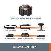 1 x RAW Customer Returns WORX Cordless Workshop Vacuum Cleaner 18V MAX 20V WX031, PowerShare, Strong Suction, Portable, with 1 Battery, 1 Charger - RRP €211.75