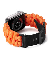 1 x RAW Customer Returns BINLUN Compatible with Apple Watch Strap Paracord 550 49mm Military Style Robust Nylon Sports Strap Replacement Bracelet for iWatch Ultra Men Women 8 Colors Orange  - RRP €22.99