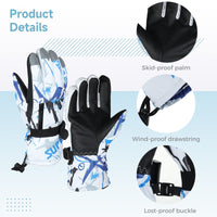 25 x Brand New Toyosport Ski Gloves Men, Waterproof Winter Gloves Warm Winter Gloves Touchscreen Women Ski Gloves Winter Gloves Bicycle For Gloves Minus 30 Degrees Snow Snowboard Gloves Blue  - RRP €291.0