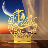 27 x Brand New FORMIZON EID Mubarak Decoration, Gold Acrylic Table Decoration Ramadan, Moon Star Ramadan Decoration with LED Islamic Muslim, Muslim Festival Islamic Decor for Home Party Supplies 4  - RRP €304.83