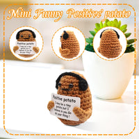 35 x Brand New Mengtech Positive Potato Pocket Hug, Funny Positive Potato, Mini Plush Knitting Wool Potato Doll Gift for Friends Parents Children, for DIY Decorations, 7 cm - RRP €239.75