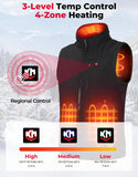 1 x RAW Customer Returns KEMIMOTO heated vest with app remote control, heating vest for men and women, with 10000mAh battery, heated vest with 4 heating zones, for motorcycling, fishing, skiing - RRP €35.28