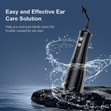 1 x RAW Customer Returns Ear Cleaner Earwax Remover, Electric Ear Cleaner Ear Flushing with Massaging Water Jet, Rechargeable Waterproof Ear Shower for Adults Children - with 4 Replacement Tips - RRP €22.8