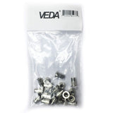 1 x RAW Customer Returns 25 Stainless Steel Rivets - Stainless Steel Blind Nut Flat Head M4 Bag of threaded inserts SSRN004 - RRP €7.99