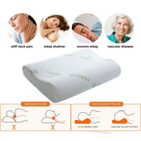 1 x RAW Customer Returns Ecosafeter 2024 new upgrade memory foam pillow orthopedic neck support pillow for side and back sleepers bamboo cover ergonomic neck pillow for cervical spine - RRP €34.55