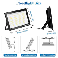 1 x RAW Customer Returns LED outdoor spotlight 300W super bright outdoor spotlight, IP66 waterproof LED floodlight 30000LM floodlight LED outdoor spotlight 6000K cold white LED outdoor spotlight for garden, courtyards, garage, hotel, - RRP €69.99