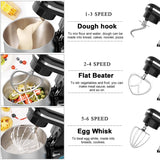 1 x RAW Customer Returns Howarth food processor kneading machine, 1500W powerful 8L tilt-head noise kneading machine, 6-stage speed dough machine with whisk, dough hook, splash guard, beater 8L, black  - RRP €119.99