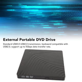 1 x RAW Customer Returns Goshyda External DVD Drive, USB 3.0 and Type-C CD Drive, Portable DVD Burner, Player, Rewriter, Up to 5Gbps Transfer Rate, for Standard SATA ODD - RRP €19.14