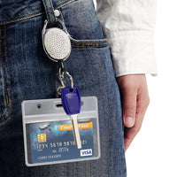 26 x Brand New Palwin ID card retractable easy pull tab, soft rubber waterproof with diamond card holder lanyard - RRP €334.1