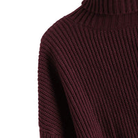 1 x RAW Customer Returns ZAFUL Elegant long-sleeved winter sweater with ribbed structure, Wine red., S - RRP €36.99