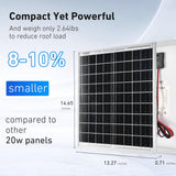 1 x RAW Customer Returns 20W solar panel kit 12V monocrystalline solar module, solar cell solar system PV with 5A solar charger charge controller for motorhome garden camper boat and roof of the house - RRP €50.99