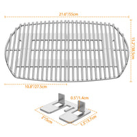 1 x RAW Customer Returns Onlyfire stainless steel grill grate, replacement grate suitable 54.6 38.5 cm for gas grills of the Weber Q200, Q220, Q2000, Q2200, Q2400 series - RRP €51.42