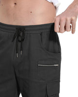 1 x RAW Customer Returns YAOHUOLE Men s Cargo Pants Elastic Cargo Jogging Cargo Pants Men Baggy Gray 56 - RRP €42.51