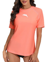 1 x RAW Customer Returns Halcurt UV Shirt Women s Short Sleeve Rash Guard with Bra Sun Protection UPF 50 Swim Shirt Swimwear Quick-Drying Swim Shirt M - RRP €32.26