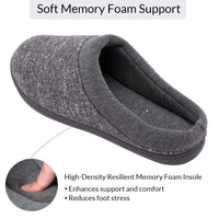 6 x Brand New SoftPeds Women s Memory Foam Slippers, Terry Cloth Lined Non-Slip Slippers, Gray, 42 43 EU XL  - RRP €114.9