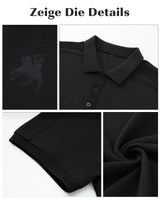 1 x RAW Customer Returns HMIYA Men s Polo Shirt Short Sleeve Polo Shirt Logo, Black, 4XL - RRP €28.21