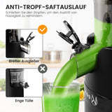 1 x RAW Customer Returns Juicer Slow Juicer For Whole Fruits and Vegetables, Cold Press Masticating with Wide Mouth 80mm Feeding Chute, Reverse Function Quiet Motor Fresh Healthy Juice Extractor Black , EL18 - RRP €131.09