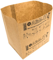 1 x RAW Customer Returns Alina Compostable Paper Caddy Trash Bags Food Waste Bags Biodegradable 7L Paper Bag 50 x 6L to 8L Brown, 50 Bags  - RRP €18.99