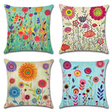 1 x RAW Customer Returns Artscope waterproof cushion covers, 4 pieces floral pattern cushion cover breathable pillow case for outdoor balcony terrace patio garden farmhouse decor 45 x 45 cm - RRP €21.99