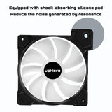 1 x RAW Customer Returns upHere 120mm ARGB LED Remote Control Motherboard Control ARGB 5V 3PIN Quiet Case Fan Case Coolers and Radiators High Airflow SR12-06-3 - RRP €17.5