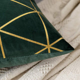 1 x Brand New MIULEE Set of 2 Christmas Cushions Velvet Cushion Cover Grid Modern Decorative Pillowcase Pillow Covers Sofa Cushion Soft Decoration with Hidden Zipper for Office Bed 50 x 50 cm Dark Green - RRP €17.14