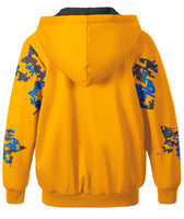 1 x Brand New SwissWell fleece jacket boys hoodie children s hoodie with hood winter jacket children s sweat jacket with fleece lining hooded jacket sweatshirt with zipper 6-15 years yellow - RRP €39.99