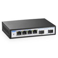 1 x RAW Customer Returns YuLinca 4-Port 2.5G Managed Switch with 2x10G SFP Slot, 4 Ports 2.5Gigabit Base-T, Support LACP QOS VLAN IGMP, Metal Fanless Mini Network Switch Easily Manageable Via Web - RRP €80.36