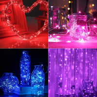 1 x RAW Customer Returns Maxee 4 pieces 20M 4 pieces 3M LED fairy lights battery, 8 modes remote control, timer fairy lights, IP65 waterproof, outdoor fairy lights wire for Christmas indoor outdoor decoration, warm colors - RRP €33.26