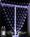 1 x RAW Customer Returns Joysing outdoor net lights 3M x 2M 204 LED fairy lights net with plug, 8 modes fairy lights net waterproof light curtain for room wall wedding fence bushes garden decoration - cold white - RRP €24.99