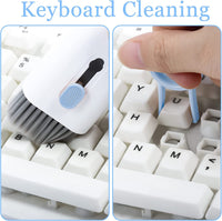 2 x Brand New Keyboard cleaning brush, keyboard cleaner, 7 in 1 keyboard cleaning brush kit, for Airpods Pro, multifunctional cleaning set for headphones, keyboard, laptop, phone, PC monitor blue  - RRP €26.6