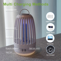 1 x RAW Customer Returns Mosquito Killer Lamp, Electric Insect Killer with Night Light 2 in 1, Powerful Pest Control Traps for Indoor and Outdoor - RRP €30.99