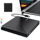 1 x RAW Customer Returns ORIGBELIE External DVD Drive, USB 3.0 Type C CD DVD -RW External DVD Burner, Ultra-slim External CD Drive for Laptop Desktop PC iMac MacBook Pro Air Windows 11 10 8 7 XP Vista Linux Mac OS - RRP €22.99