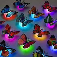 1 x RAW Customer Returns Small night light, butterfly night light, 5 pieces flashing 3D butterfly lights, LED night light children, children s wall lamp night lights, for children s room, staircase, bedroom, for decoration - RRP €8.05