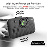 1 x RAW Customer Returns SUNITEC Handsfree Car Kit Bluetooth Support Siri Google Assistant Auto ON Support Voice Guidance Automatic Reconnection 3W Speaker - RRP €40.25