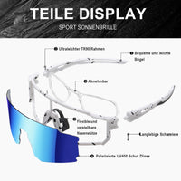 1 x RAW Customer Returns suoso Sports Sunglasses Men Women Cycling Glasses Men Polarized UV400 Women Ski Glasses Rapid Rave Sunglasses Cycling Bicycle Fishing Racing Bike - RRP €30.0