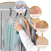 1 x RAW Customer Returns Pack of 20 Plastic Garment Bags 60 x 90cm Hanging Transparent Dustproof Garment Protection for Dry Cleaners Jackets Shirts - RRP €7.93