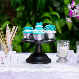 1 x RAW Customer Returns NUPTIO Black Cake Stand Wedding Dessert Cupcake 20cm Round Cake Stand for Birthday Party Wedding Anniversary Baby Shower, Cupcake Stand Cake Stand Cake Stand for Christmas Decoration - RRP €23.78