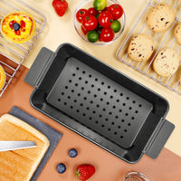 1 x RAW Customer Returns Hausdec Bread Baking Pan for Healthy Professional Chicago Metal 12 Non-Stick Bread Pan Rectangular with Insert Holder - RRP €24.55