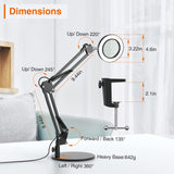 2 x RAW Customer Returns BEIGAON magnifying glass with light and stand, LED magnifying lamp with clamp, 3 color temperatures, dimmable brightness, 8.2 cm optical lens, magnifying lamp magnifying lamp for reading and precise work - RRP €86.4